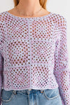 Long Sleeve Crochet Top