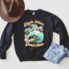 High Tides Good Vibes Wave Graphic Sweatshirt