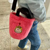 Cute All Peanuts Characters Cartoon Plush Bucket Bag